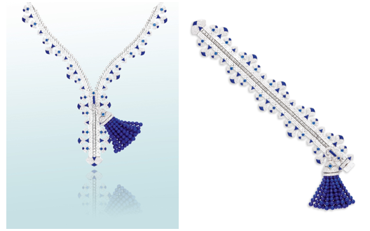 富艺斯2019香港秋拍呈献 珍稀独特的梵克雅宝镶钻石、蓝宝石与青金石Zip项链